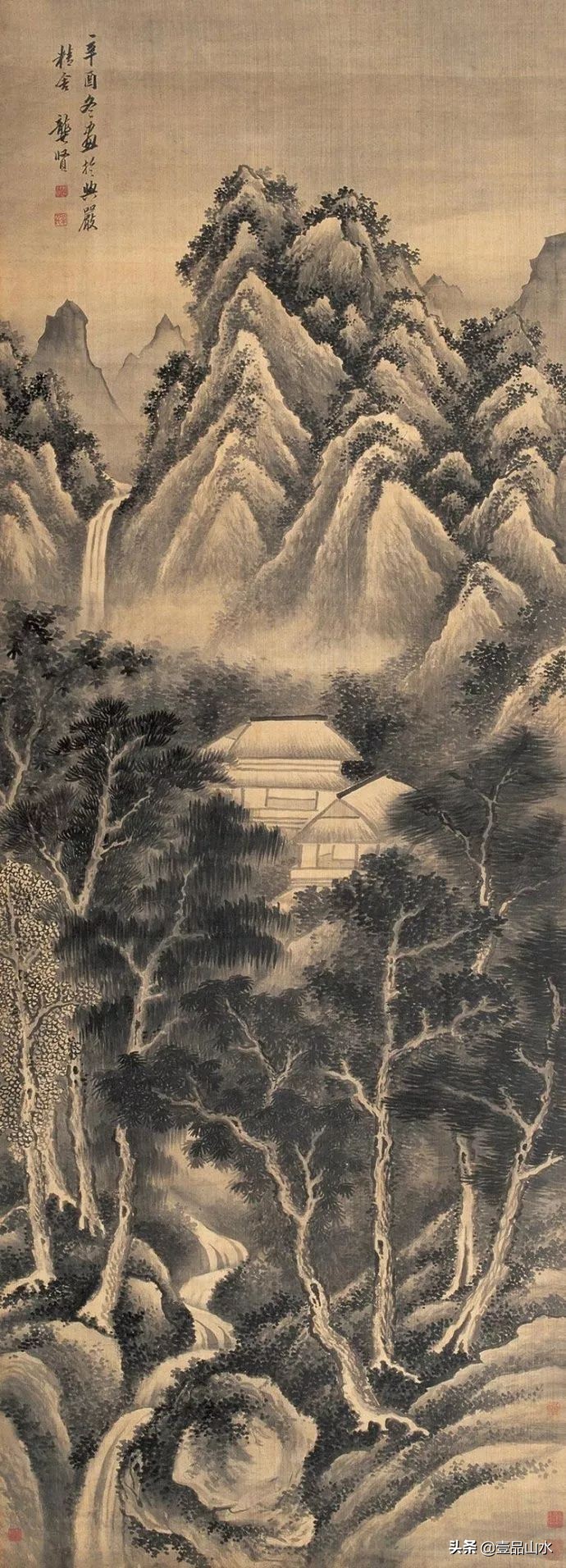 最真实的国画山水画,当代国画山水中的点景人物