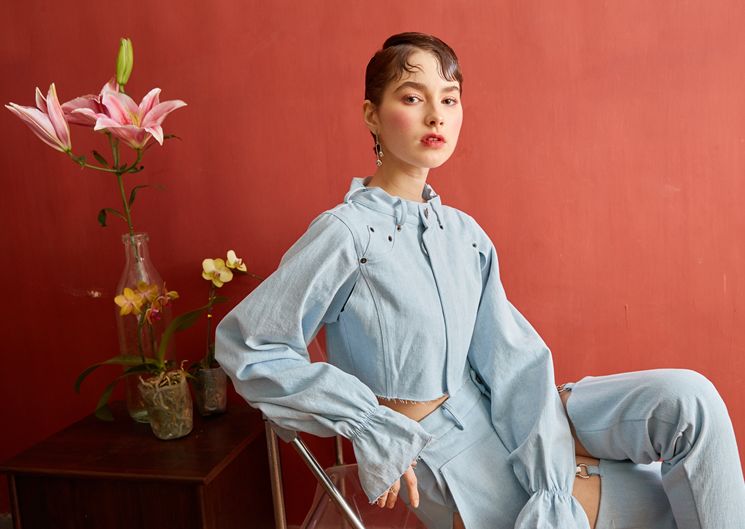 蓝色系单品look,蓝色好看的单品