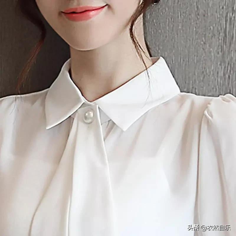 领带衫女款短新款,洋气减龄衬衫领带秋