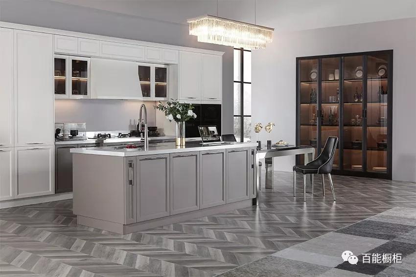 百能不锈钢高端橱柜设计,厨房不锈钢一体橱柜款式图