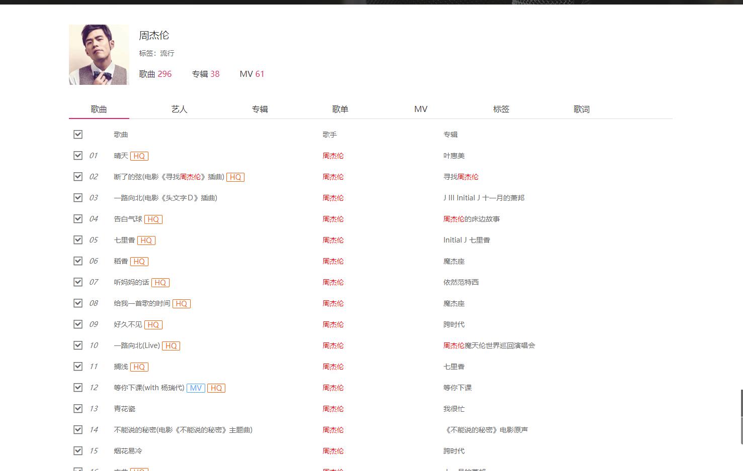 周董的音乐哪里可以免费听,冷门但却听歌免费软件