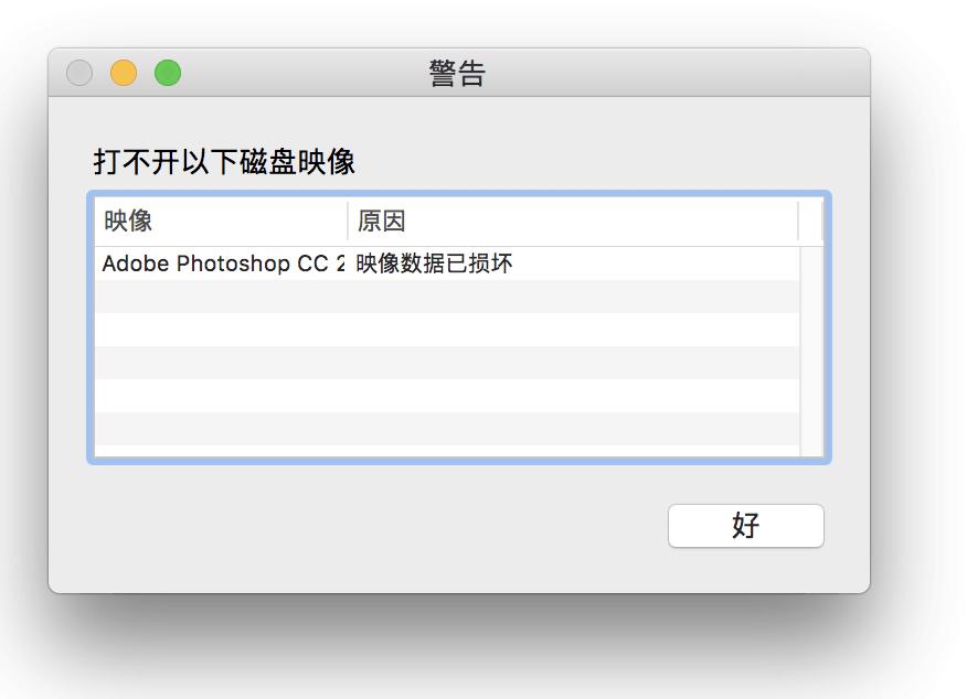 苹果电脑安装软件显示：映像数据已损坏的解决办法