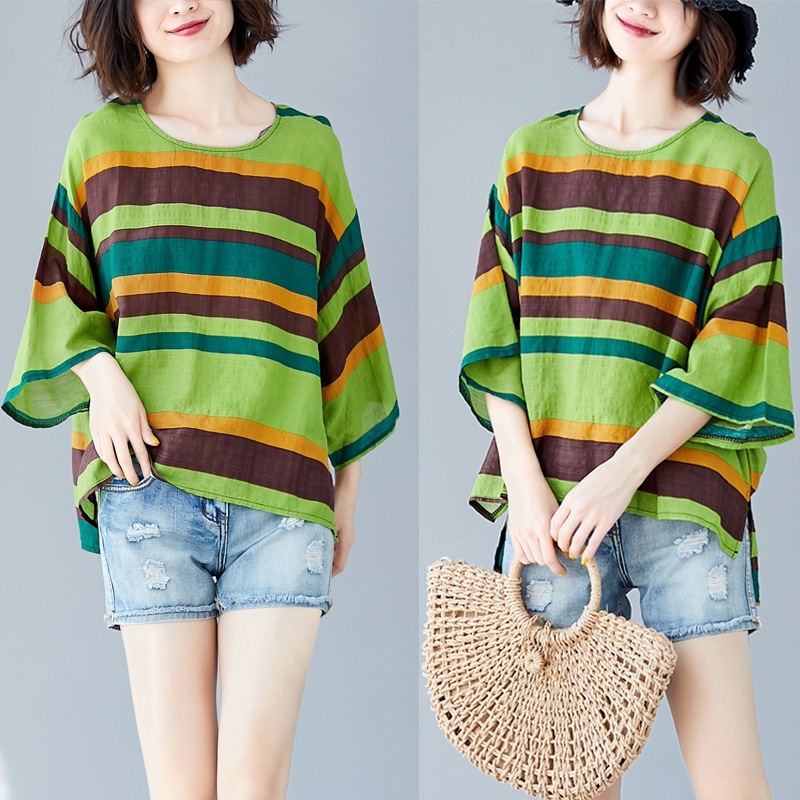 棉麻轻薄宽松上衣搭配,棉麻宽松上衣搭配效果