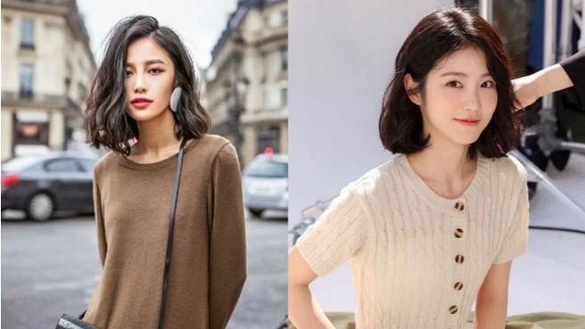 圆脸适合的刘海短发学生自己剪,适合圆脸短发的刘海剪发教程