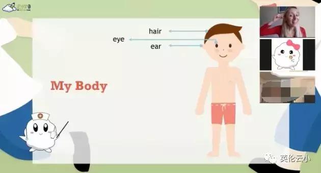 英伦云小学课程实录-认识你自己《Mybody》