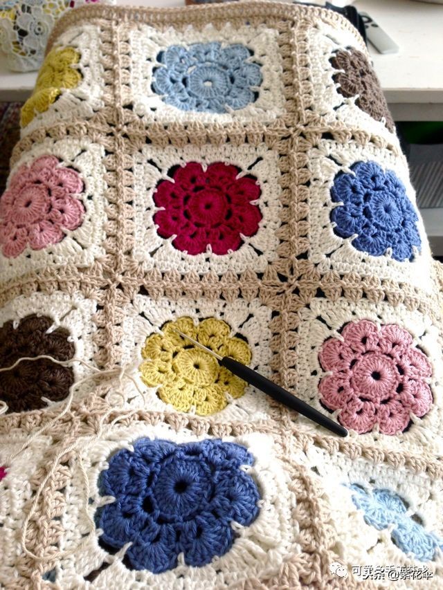 学毛线钩花一学就会简单,新手学毛线钩花