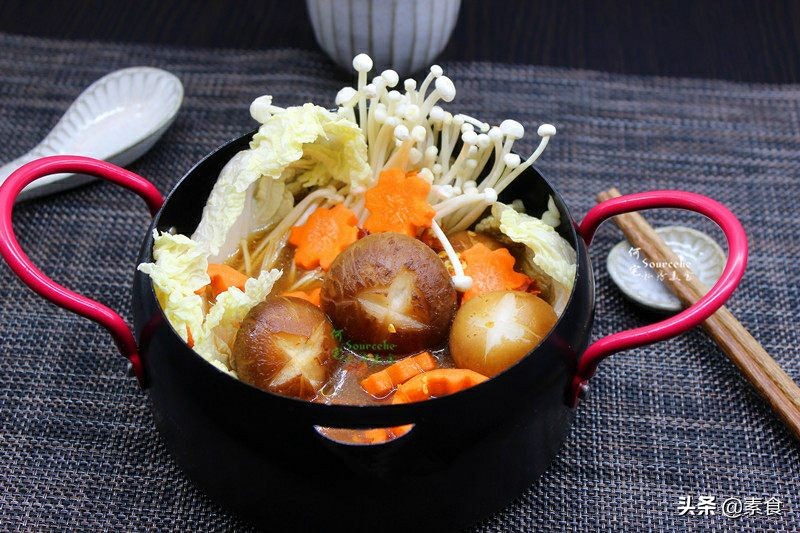 自制纯素火锅,纯素火锅