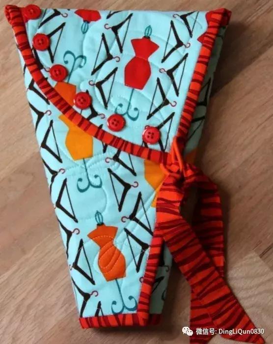 手工布艺挂墙收纳包,剪刀包收纳定制