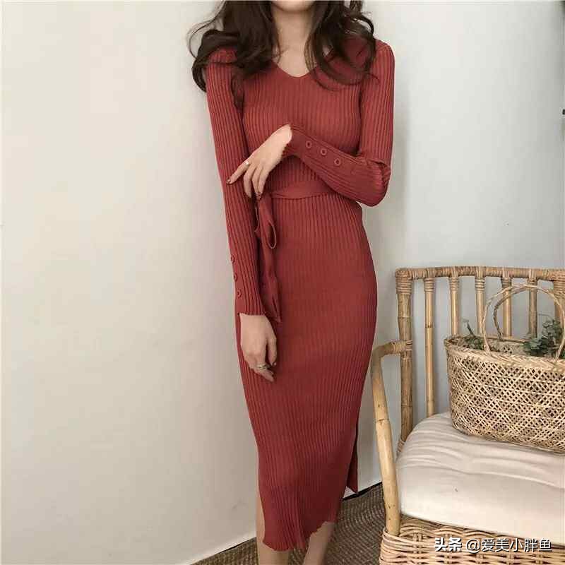 针织连衣裙会没质感吗,针织连衣裙穿搭方法春