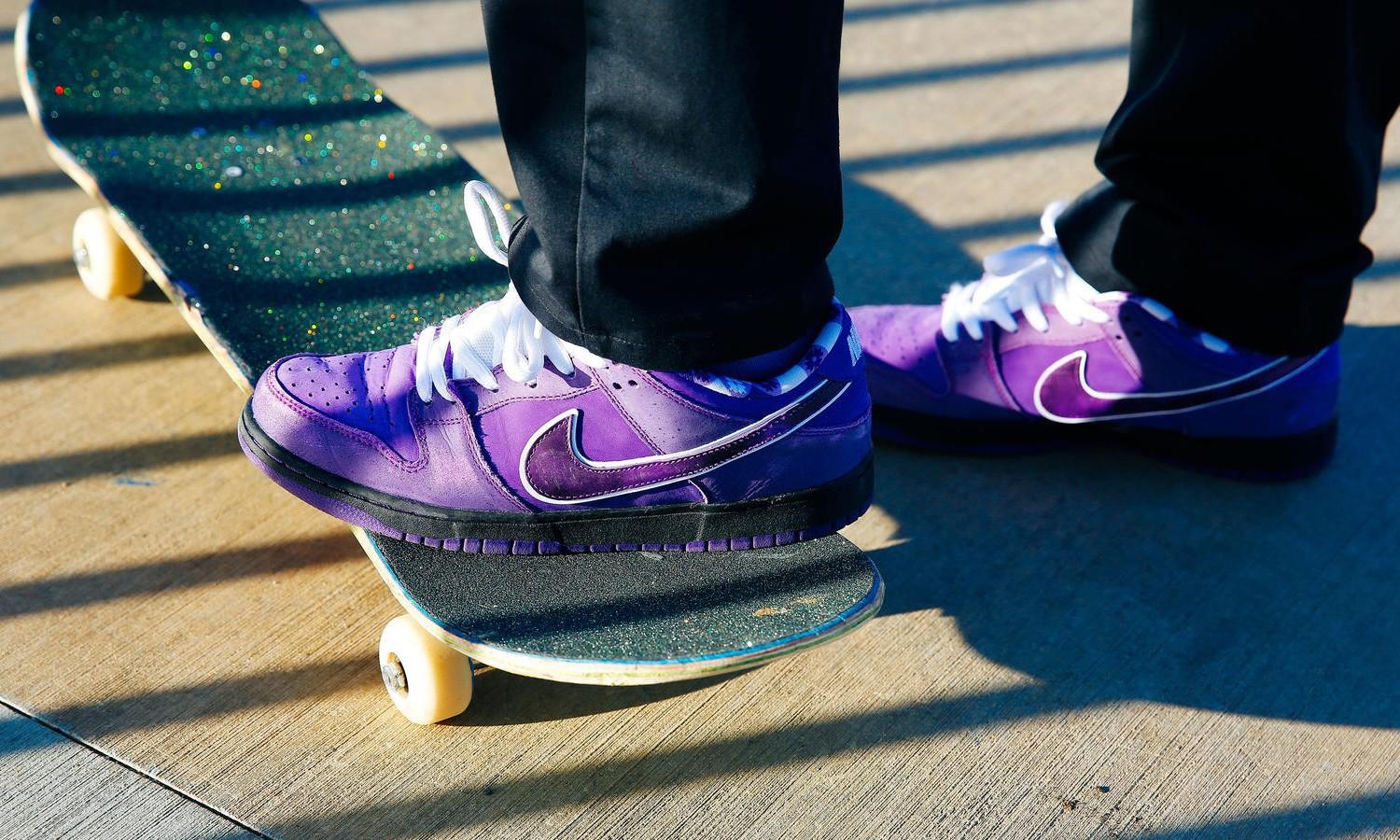 nikedunksb紫龙虾上脚,nikesbdunk紫龙虾