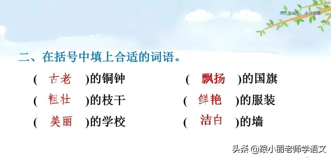 大青树下的小学重要背诵内容,大青树下的小学重点知识点
