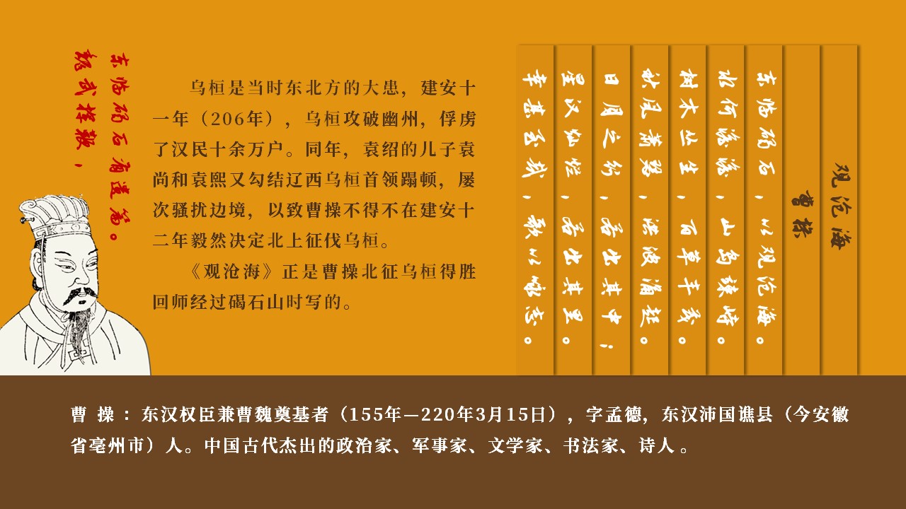 观沧海曹操写作背景及故事,曹操观沧海赏析题及答案