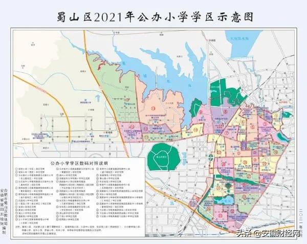 合肥2021年瑶海学区划分图高清,合肥滨湖学区划分2021年高清图