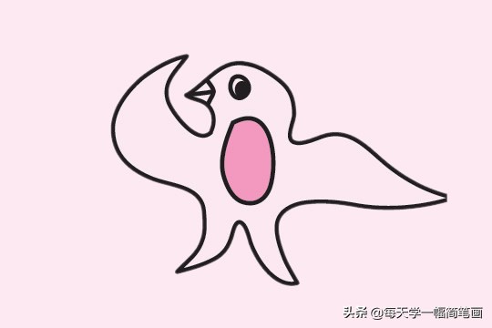 春天树木开花燕子蜜蜂飞来简笔画,简笔画燕子教程幼儿园