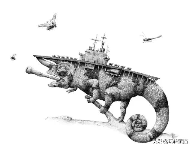 小清新素描黑白插画,看似抽象实则写实的画