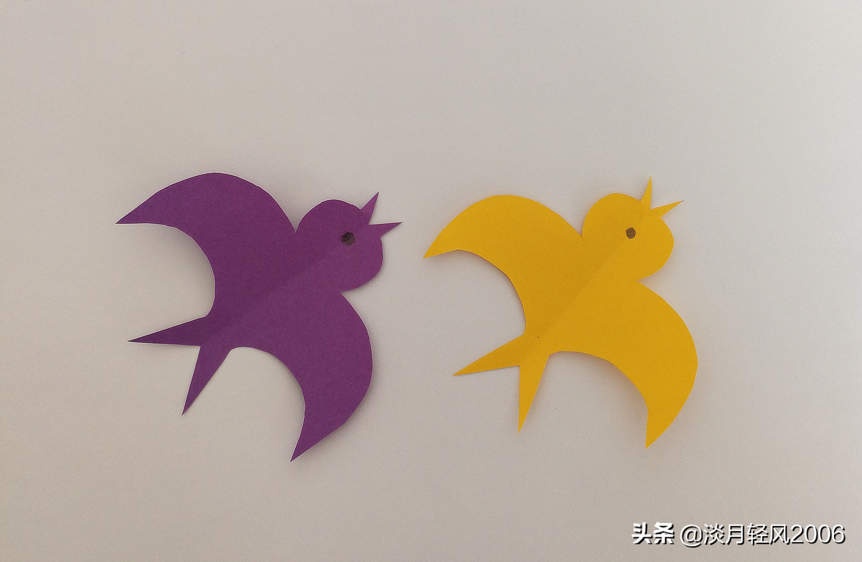 剪纸大全儿童圆形,幼儿手工剪纸小飞鸟