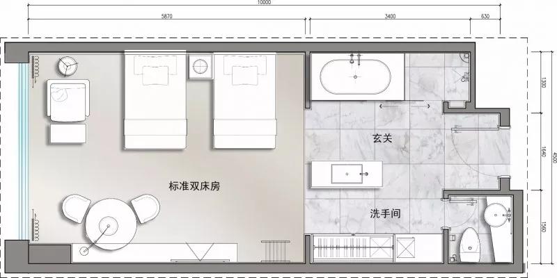 主题酒店30个房间怎么设计好,酒店标间和套房房间设计方案