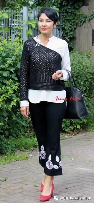 中老年人女冬季针织衫教程,针织中老年女装新款