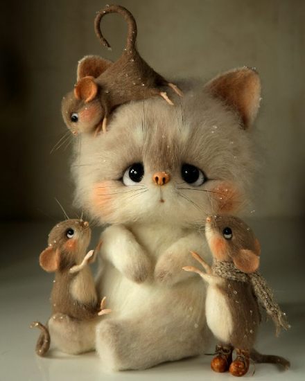 羊毛毡玩偶自制,手工制作羊毛毡玩偶