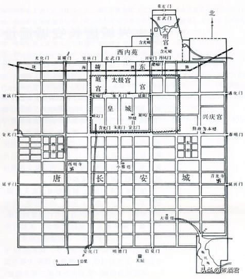 唐长安城平面图讲解,唐长安城分布图讲解