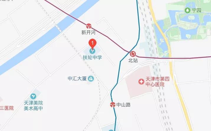 天津市高级中等学校,天津市扶轮中学地图