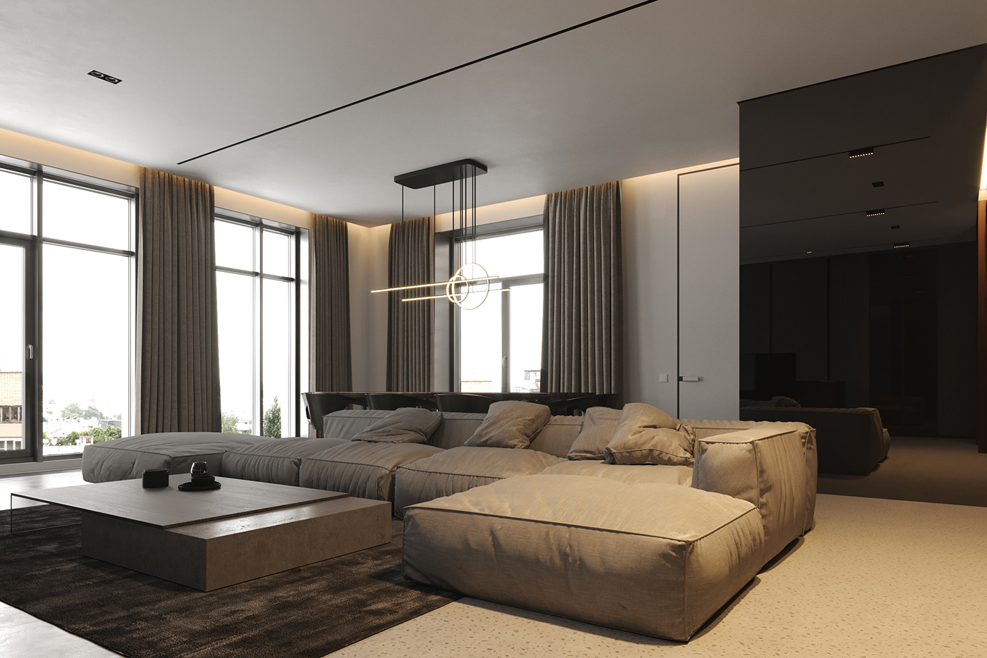 11层顶楼带阁楼露台,顶层带阁楼露台和底层带院子