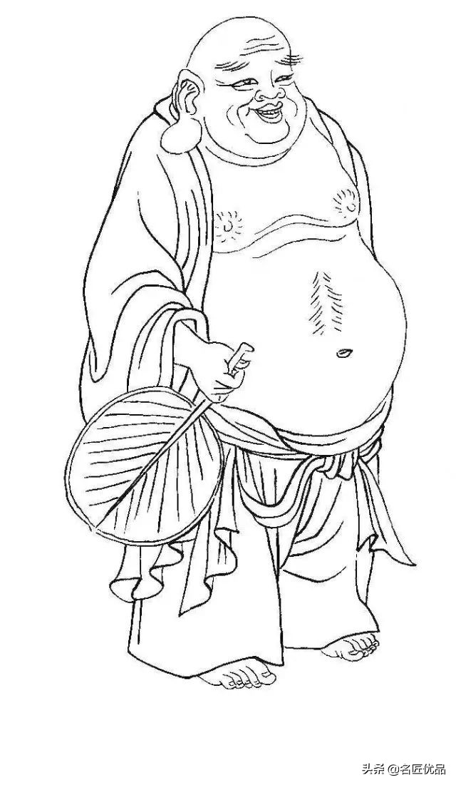 降龙罗汉白描图高清图片,十八罗汉白描图高清图片