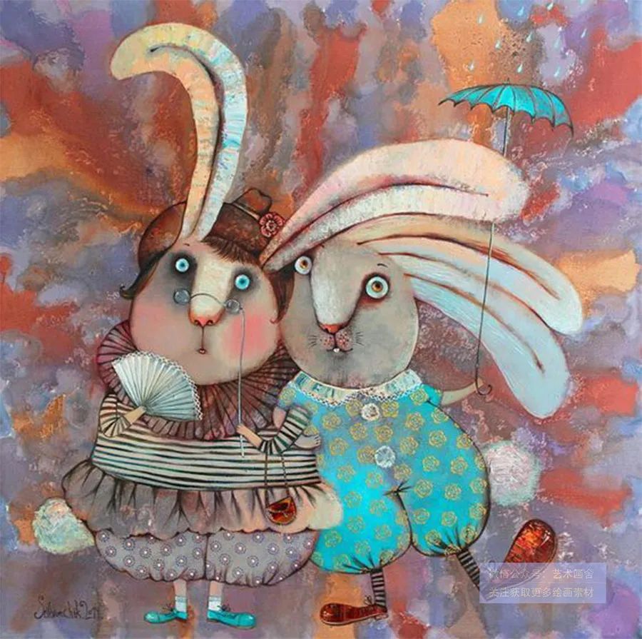 5岁小孩怎么画兔子才可爱又好看,8-12岁儿童水粉画兔子教程