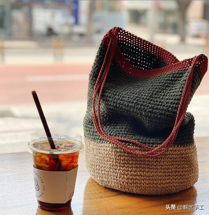 韩国钩针教程,简单的钩针编织包