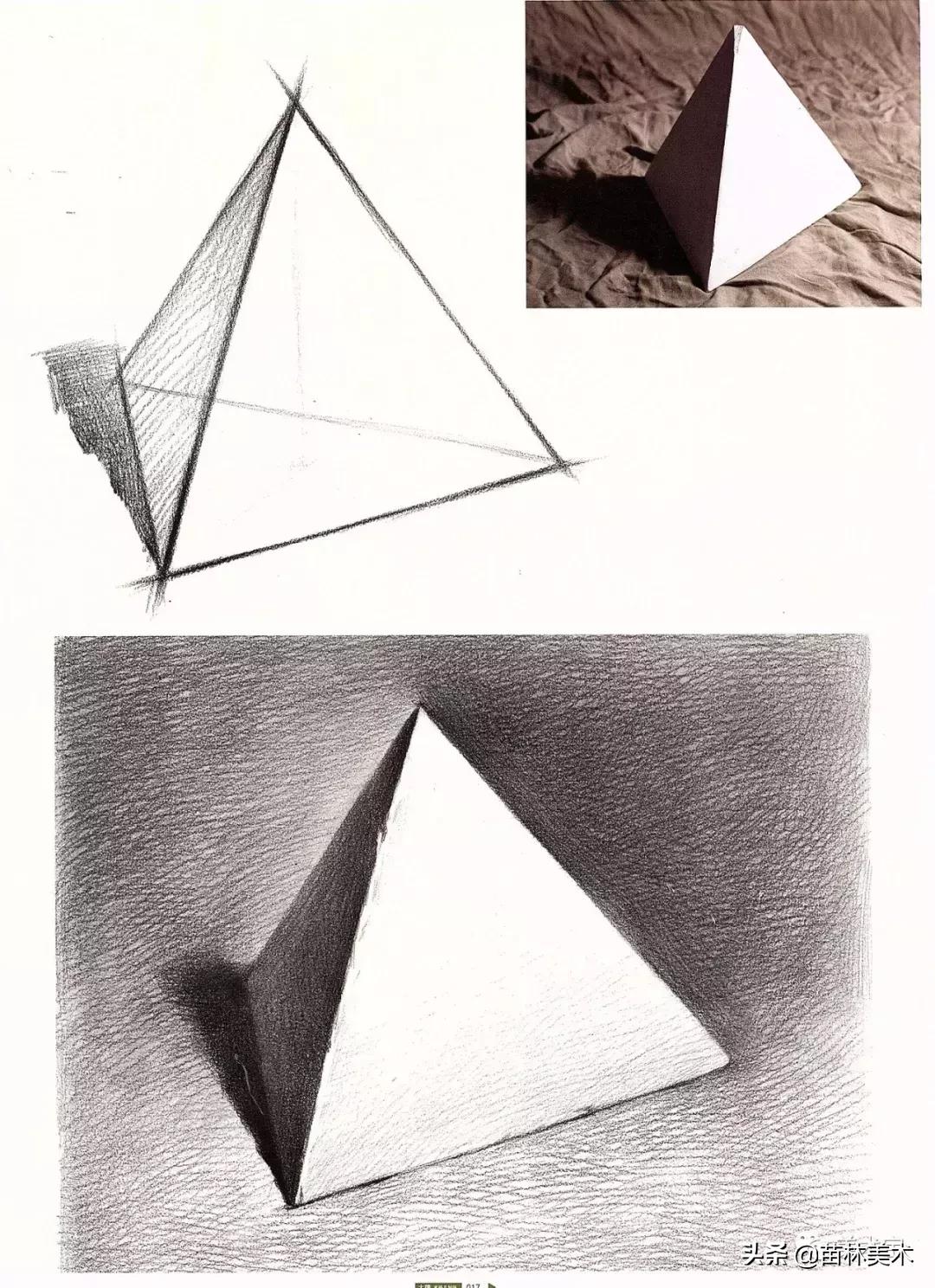 单个几何体图形素描教程,素描单个几何体结构图