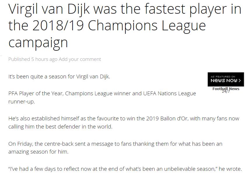 范迪克拿英超冠军,范迪克利物浦英超冠军