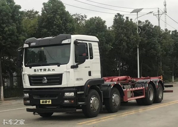 重汽汕德卡垃圾车,汕德卡勾臂垃圾车