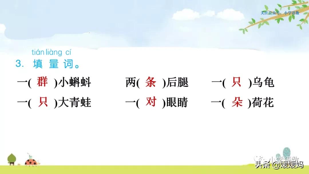 二年级上册小蝌蚪找妈妈听写词语,朗读二年级上册语文小蝌蚪找妈妈