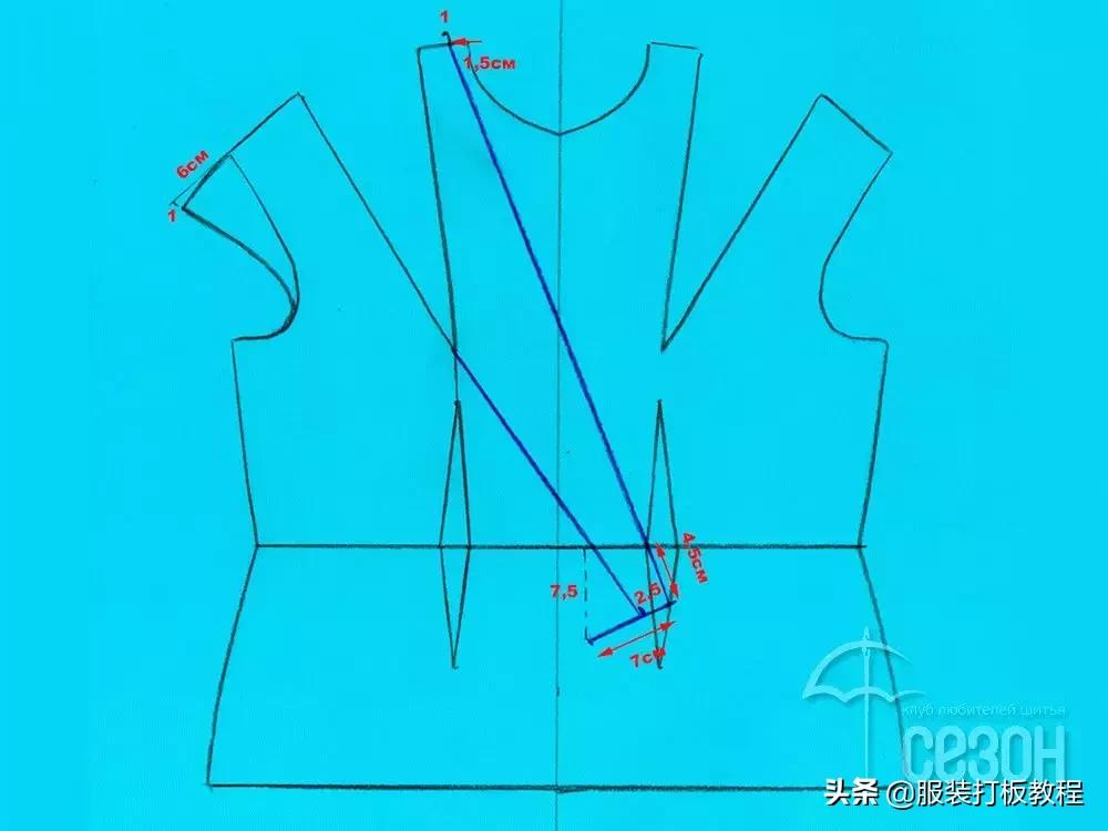 连衣裙的裁剪纸样,碎花公主连衣裙的裁剪方法及图样