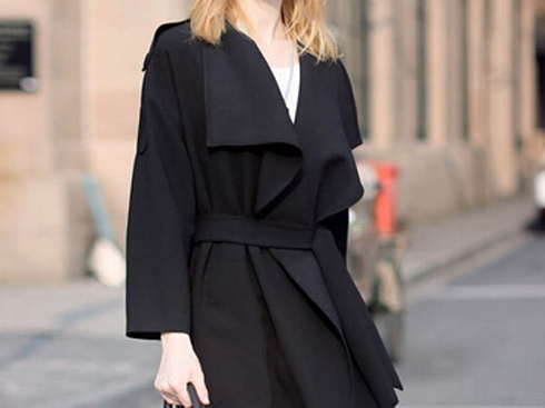 大衣背后蝴蝶结最简单打法慢动作,大衣腰带系法钻石结慢动作教程