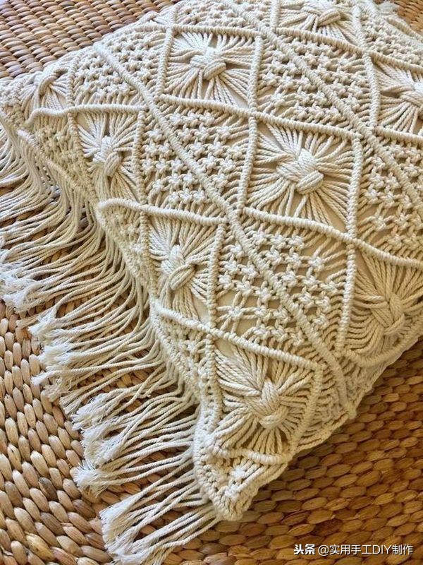 手工纯白棉绳编绳挂件,手工编绳合集名称