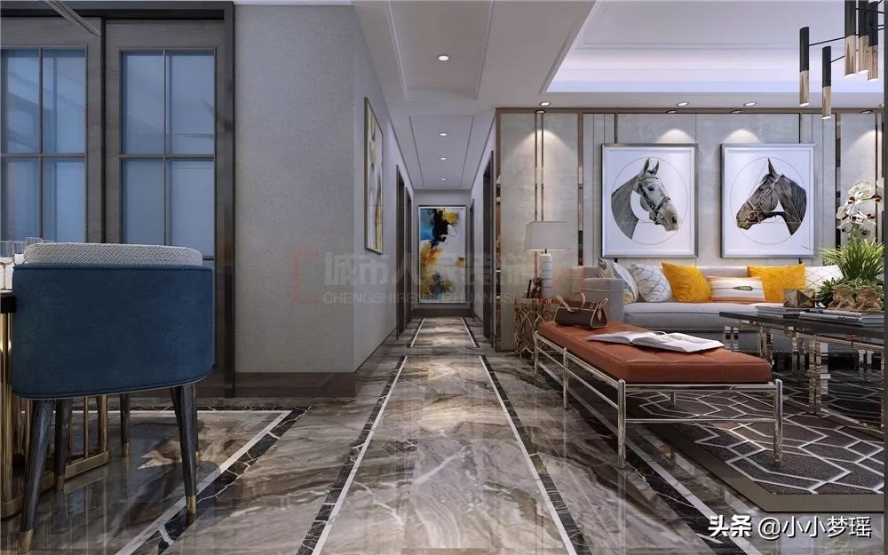 西宁万科城现代轻奢案例赏析,中城国际城二期装修样板