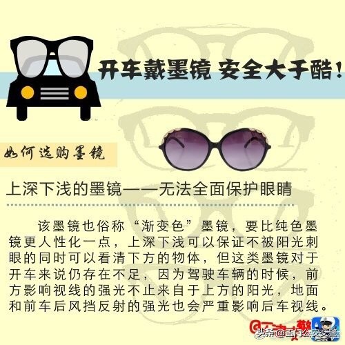 开车想要安全防晒选择啥颜色墨镜,开车想要安全防晒需要戴哪种墨镜