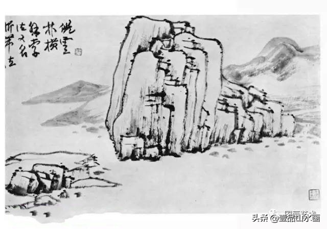 学画简单的山体,山石画法详细讲解