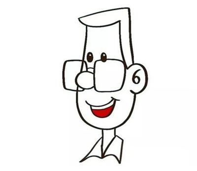 简笔画小头爸爸的头,卡通简笔画爸爸怎么画