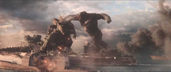 超燃怪兽哥斯拉大战金刚,超燃金刚大战哥斯拉剪辑片段