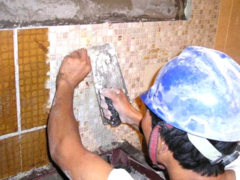 马赛克瓷砖铺贴洗手盆方法,马赛克铺贴手把手教程不怕你学会