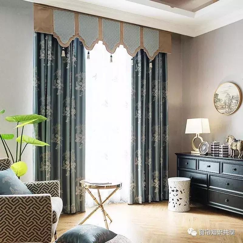 新中式25公分的帘头造型,新中式帘头尺寸