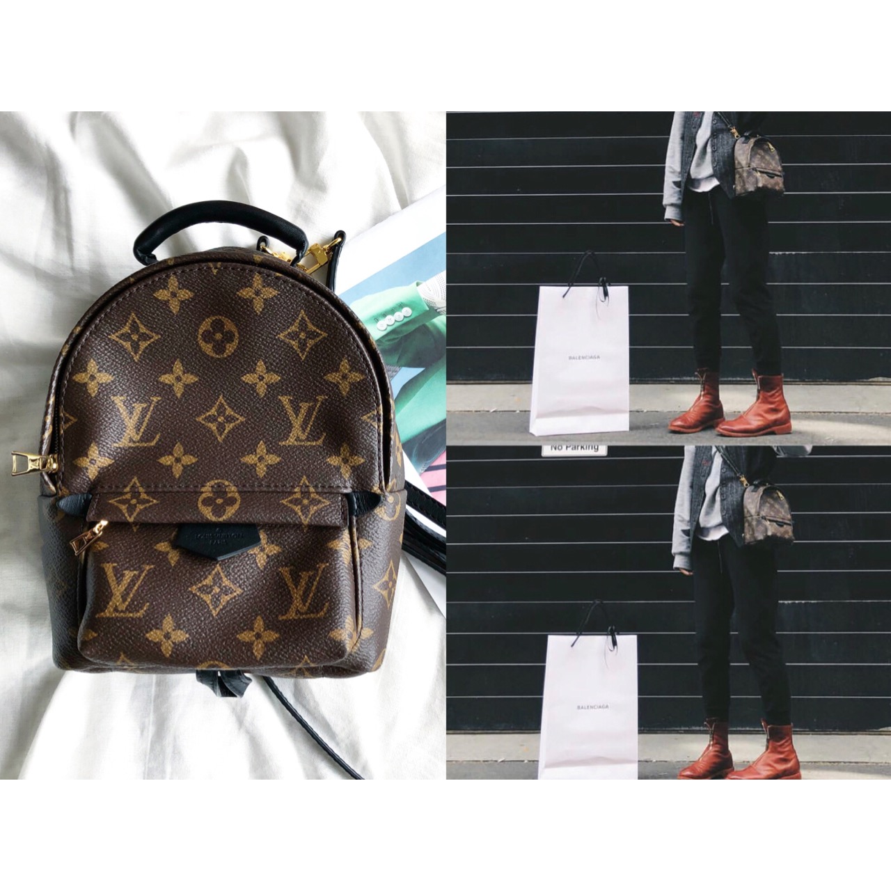 lv包包老花双面测评,lv老花包上面都有lv吗