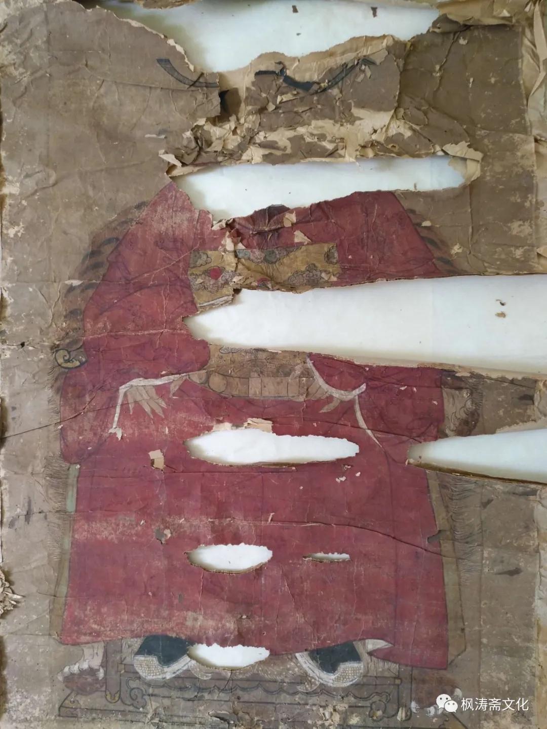 枫涛斋装裱案例：余姚朱氏祖像修复过程实录