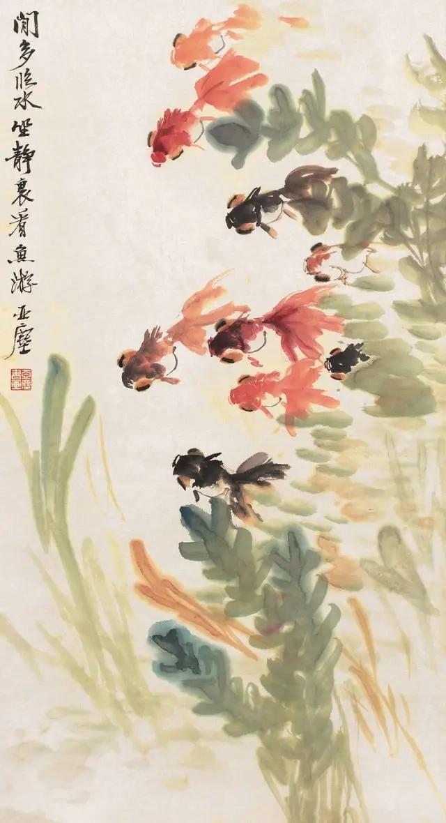 九如图真迹欣赏,国画九鱼图最好的画家
