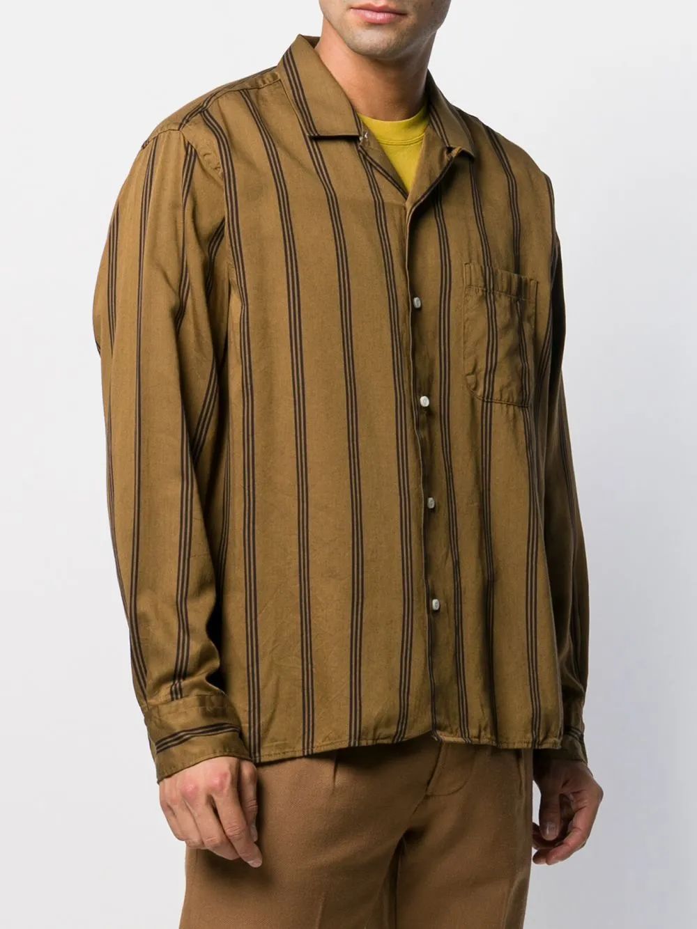 日系复古长袖衬衫,复古绣花领长袖