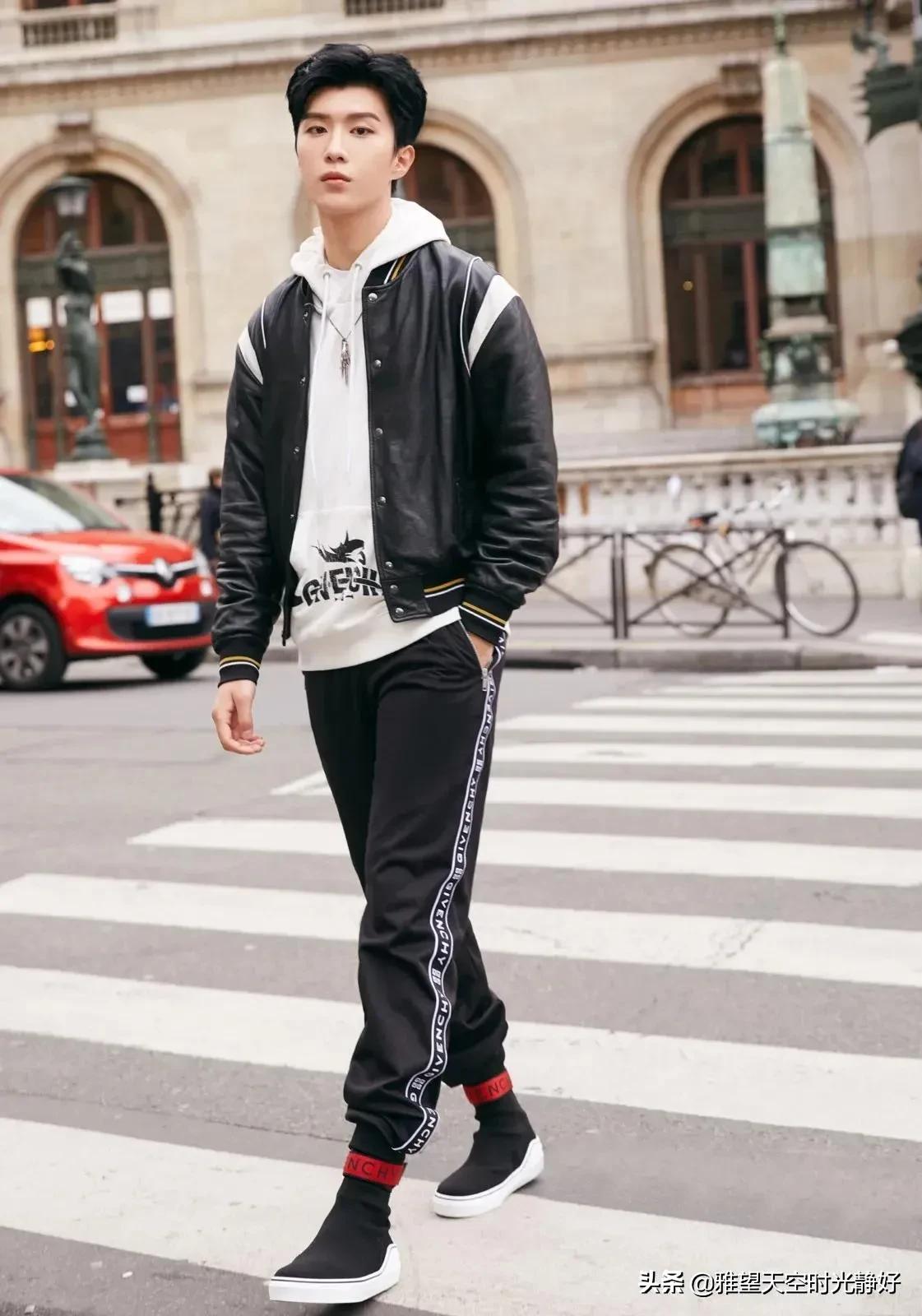 秋冬男星皮衣穿搭,男明星皮衣外套搭配