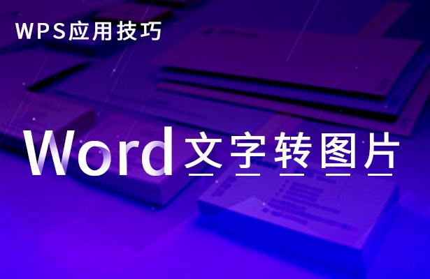 WPS应用技巧—Word文字转图片