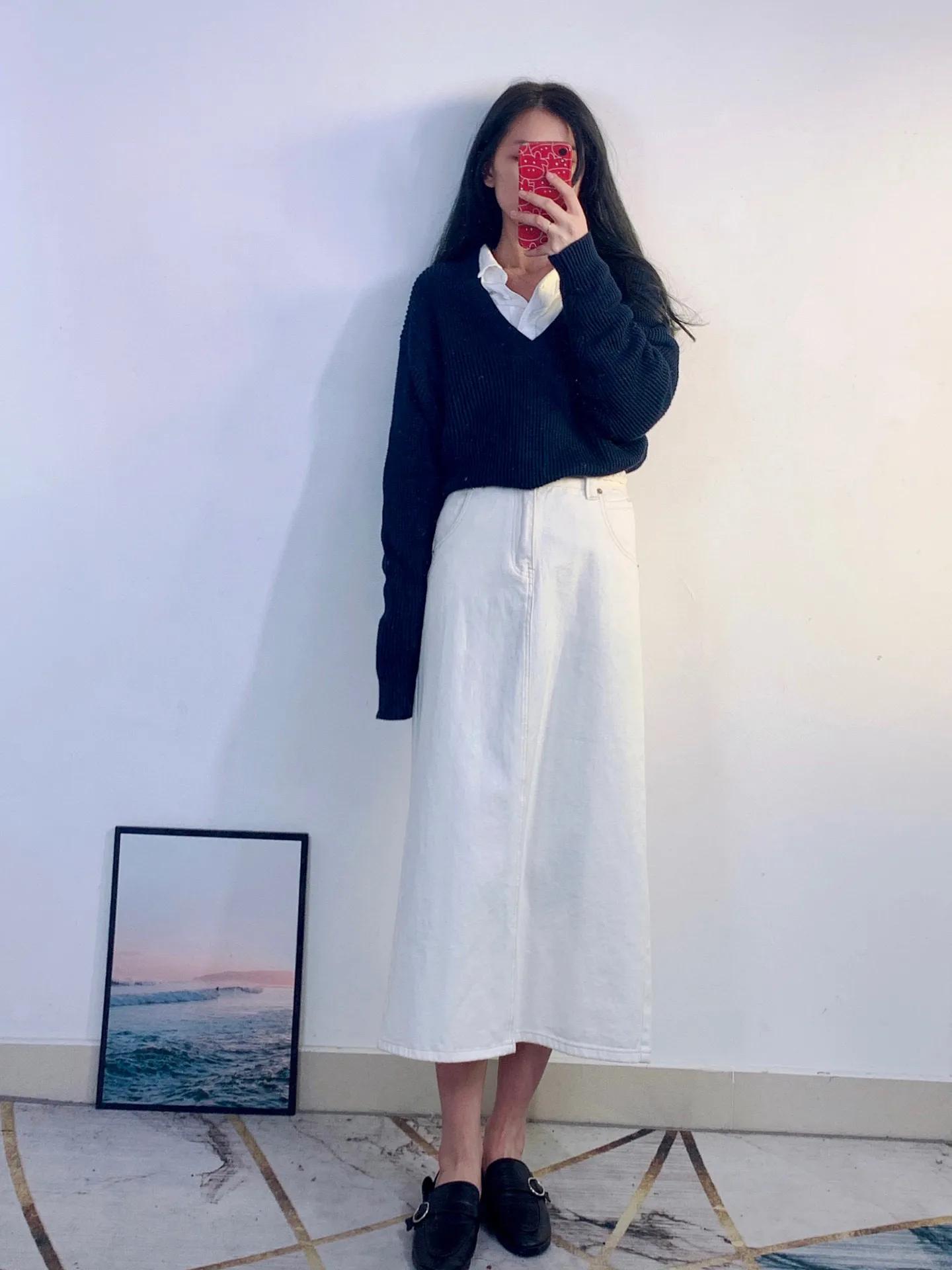 v领毛衣穿什么内搭好看,棒针v领显瘦毛衣